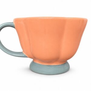 3D Peekaboo Frog Flower-Shaped Ceramic Mug (330ml / 11oz)