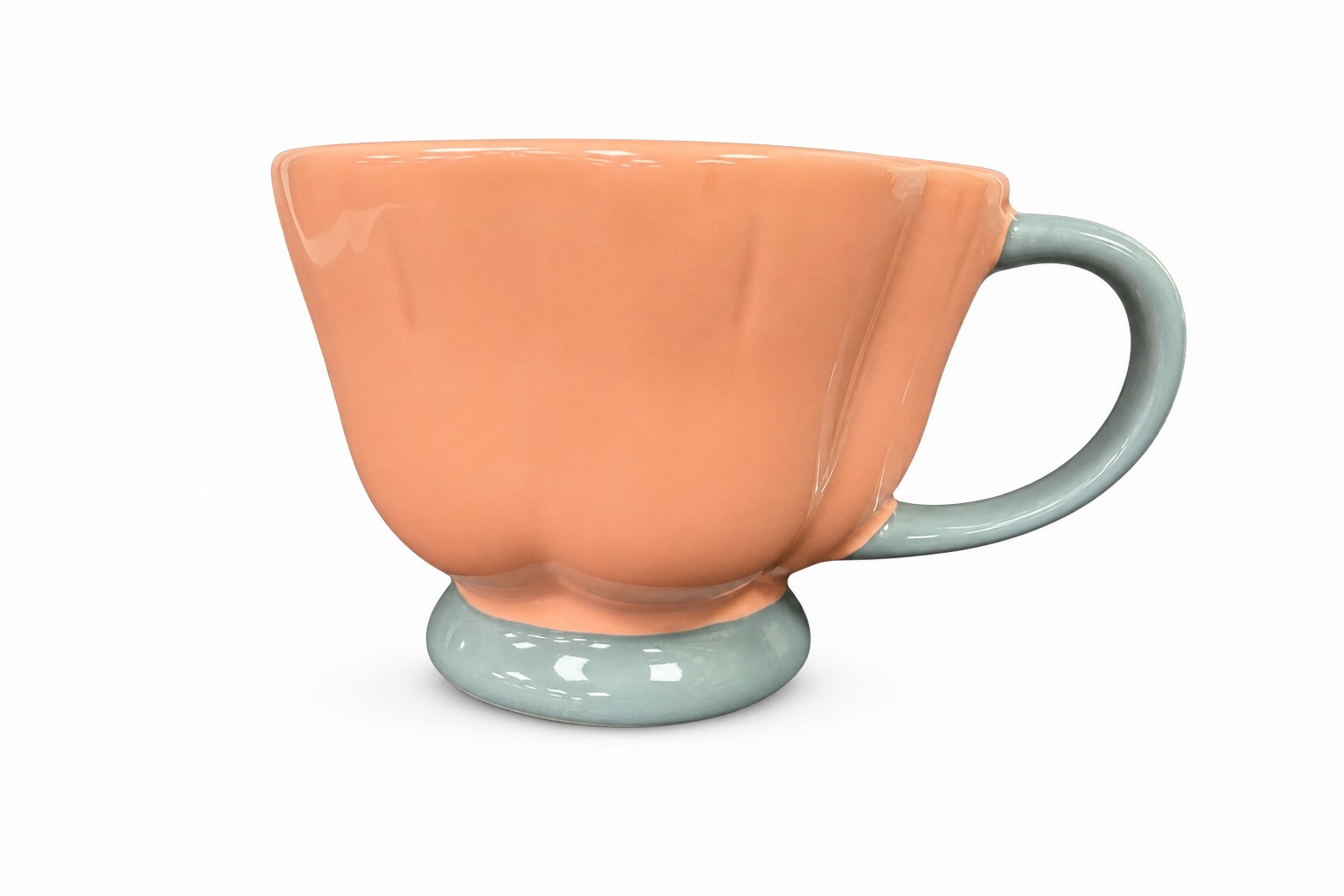 3D Peekaboo Frog Flower-Shaped Ceramic Mug (330ml / 11oz)