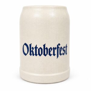 Classic Oktoberfest Debossed Ceramic Beer Stein Mug (500ml / 17oz)